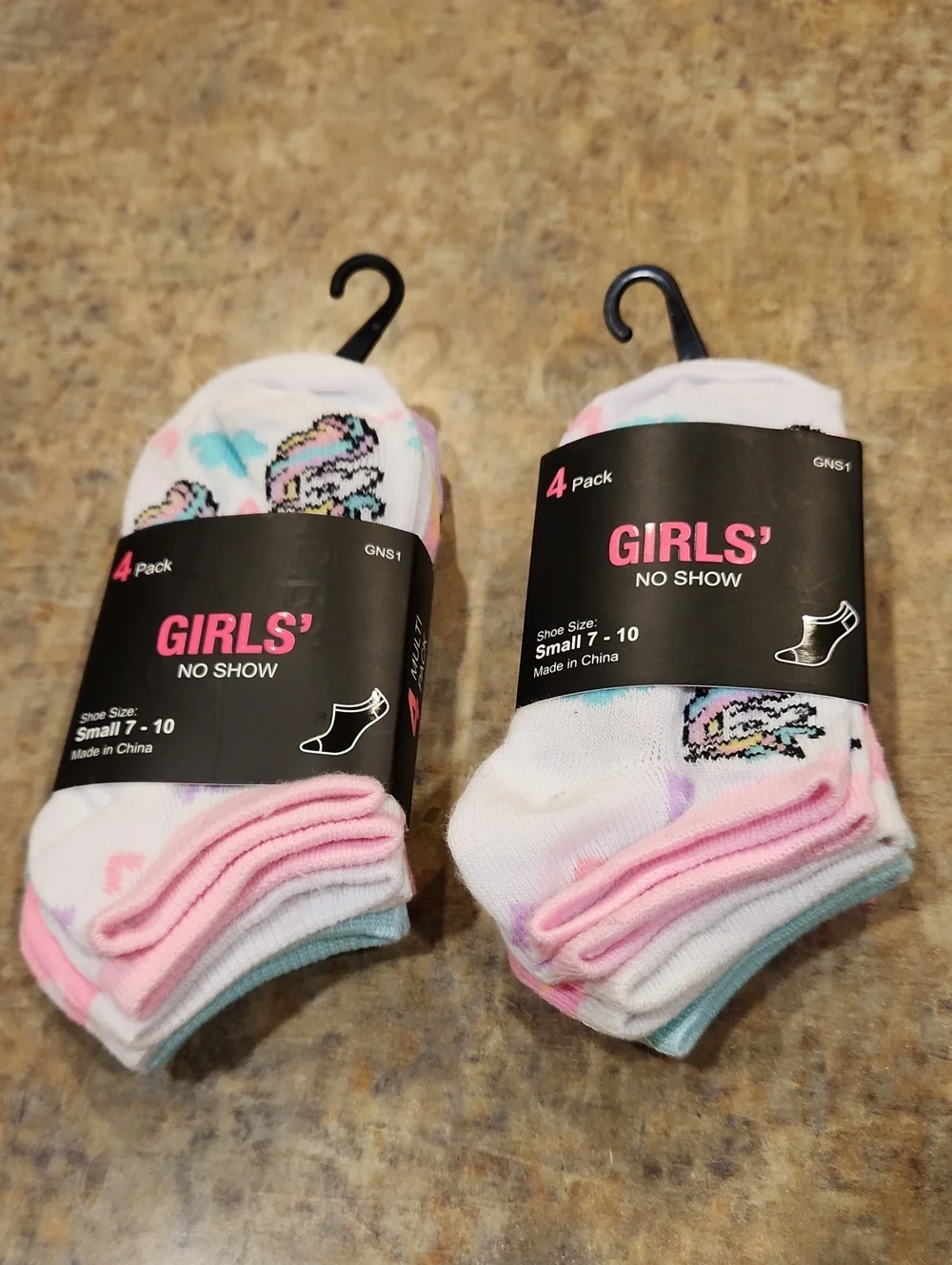2 Packs Of Girls No Show Socks